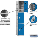 12" Wide Triple Tier Plastic Locker - 1 Wide - 6 Feet High - 18" Deep by Salsbury