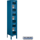 12" Wide Triple Tier See-Through Metal Locker - 1 Wide - 5 Feet High - 12" Deep by Salsbury