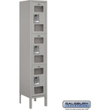 12" Wide Triple Tier See-Through Metal Locker - 1 Wide - 5 Feet High - 12" Deep by Salsbury