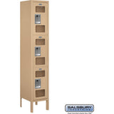 12" Wide Triple Tier See-Through Metal Locker - 1 Wide - 5 Feet High - 12" Deep by Salsbury
