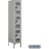 12" Wide Triple Tier See-Through Metal Locker - 1 Wide - 5 Feet High - 15" Deep by Salsbury