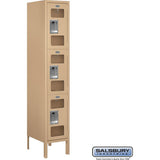12" Wide Triple Tier See-Through Metal Locker - 1 Wide - 5 Feet High - 15" Deep by Salsbury