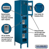 12" Wide Triple Tier See-Through Metal Locker - 1 Wide - 5 Feet High - 18" Deep by Salsbury