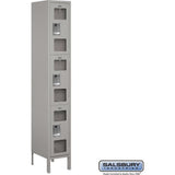 12" Wide Triple Tier See-Through Metal Locker - 1 Wide - 6 Feet High - 15" Deep by Salsbury