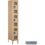 12" Wide Triple Tier See-Through Metal Locker - 1 Wide - 6 Feet High - 15" Deep by Salsbury