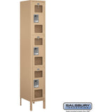 12" Wide Triple Tier See-Through Metal Locker - 1 Wide - 6 Feet High - 15" Deep by Salsbury