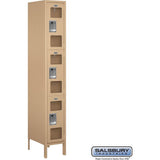 12" Wide Triple Tier See-Through Metal Locker - 1 Wide - 6 Feet High - 18" Deep by Salsbury