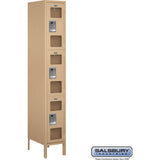 12" Wide Triple Tier See-Through Metal Locker - 1 Wide - 6 Feet High - 18" Deep by Salsbury