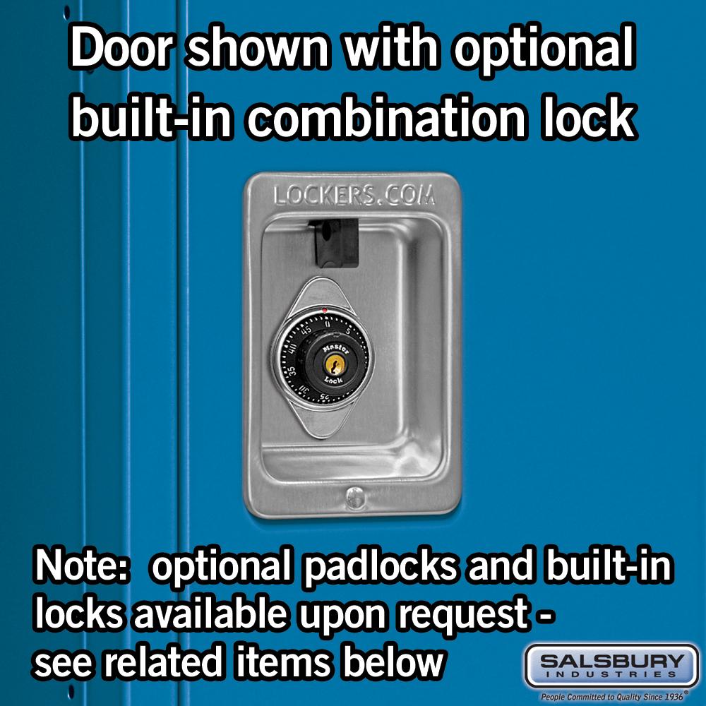 12" Wide Triple Tier Standard Metal Locker - 1 Wide - 5 Feet High - 18" Deep by Salsbury