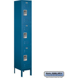 12" Wide Triple Tier Standard Metal Locker - 1 Wide - 6 Feet High - 15" Deep by Salsbury