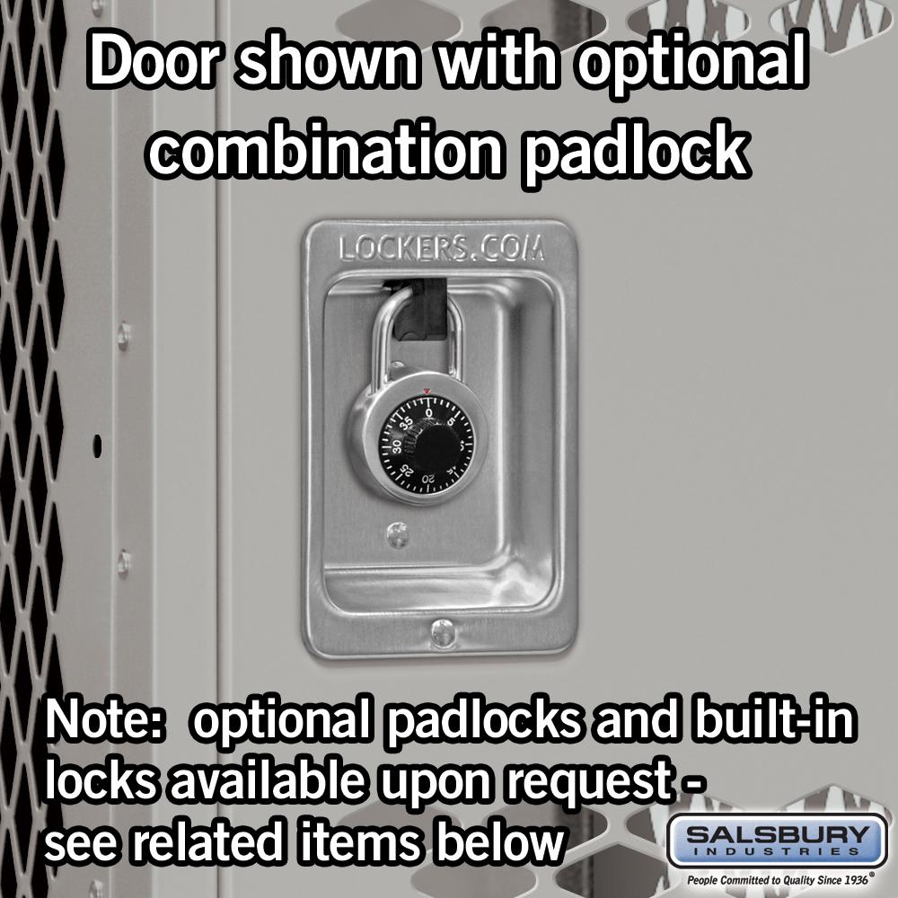 12" Wide Triple Tier Vented Metal Locker - 1 Wide - 5 Feet High - 18" Deep by Salsbury