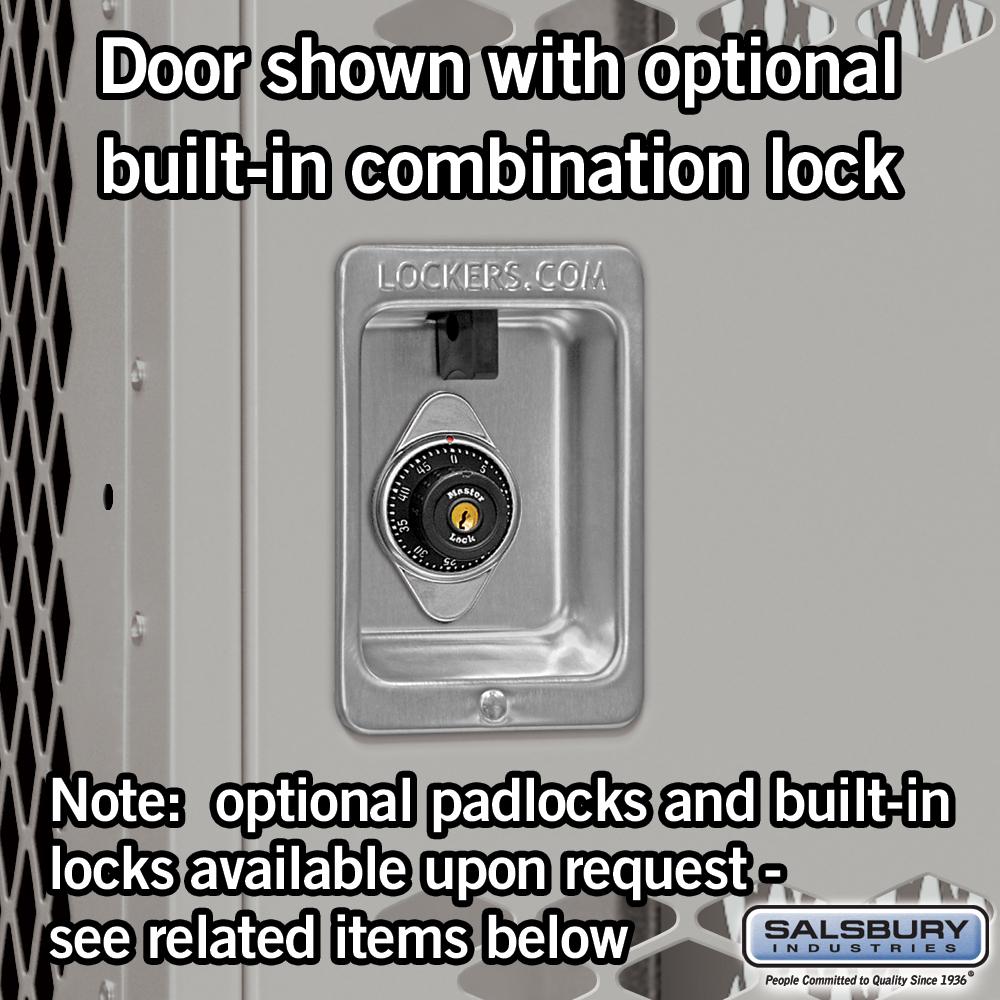 12" Wide Triple Tier Vented Metal Locker - 1 Wide - 5 Feet High - 18" Deep by Salsbury