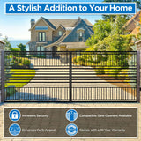 Aleko Automated Steel Dual Swing Driveway Gate and Gate Opener Complete Kit – ETL Listed - Barcelona Style – 12 x 6 Feet