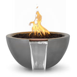 The Outdoor Plus Luna Concrete Fire & Water Bowl plus Free Cover
