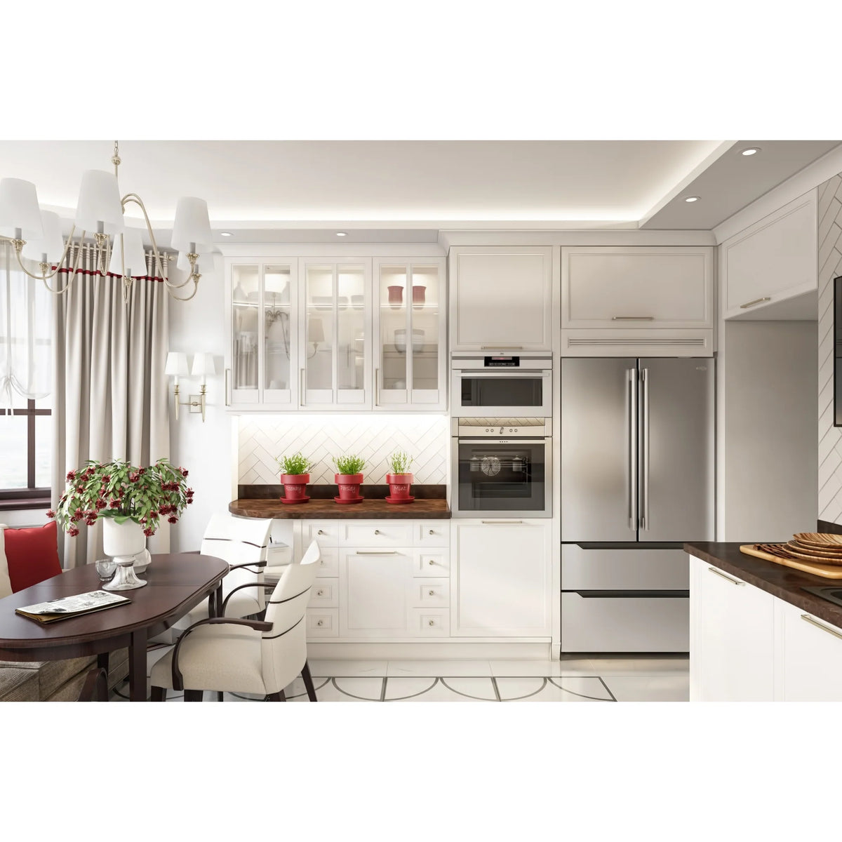 KoolMore 22.5 Cu. ft. French Door Refrigerator, Deep Freezer, 4 Door Stainless-Steel Fridge