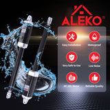 Aleko Automated Steel Dual Swing Driveway Gate and Gate Opener Complete Kit – ETL Listed - Venice Style – 14 x 6 Feet