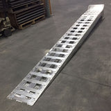 11-1/2' L x 15" W Heavy-Duty Aluminum Low-Profile Semi-Truck Service Ramps - 15,000 lb. per Axle