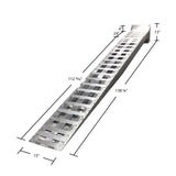 11-1/2' L x 15" W Heavy-Duty Aluminum Low-Profile Semi-Truck Service Ramps - 15,000 lb. per Axle