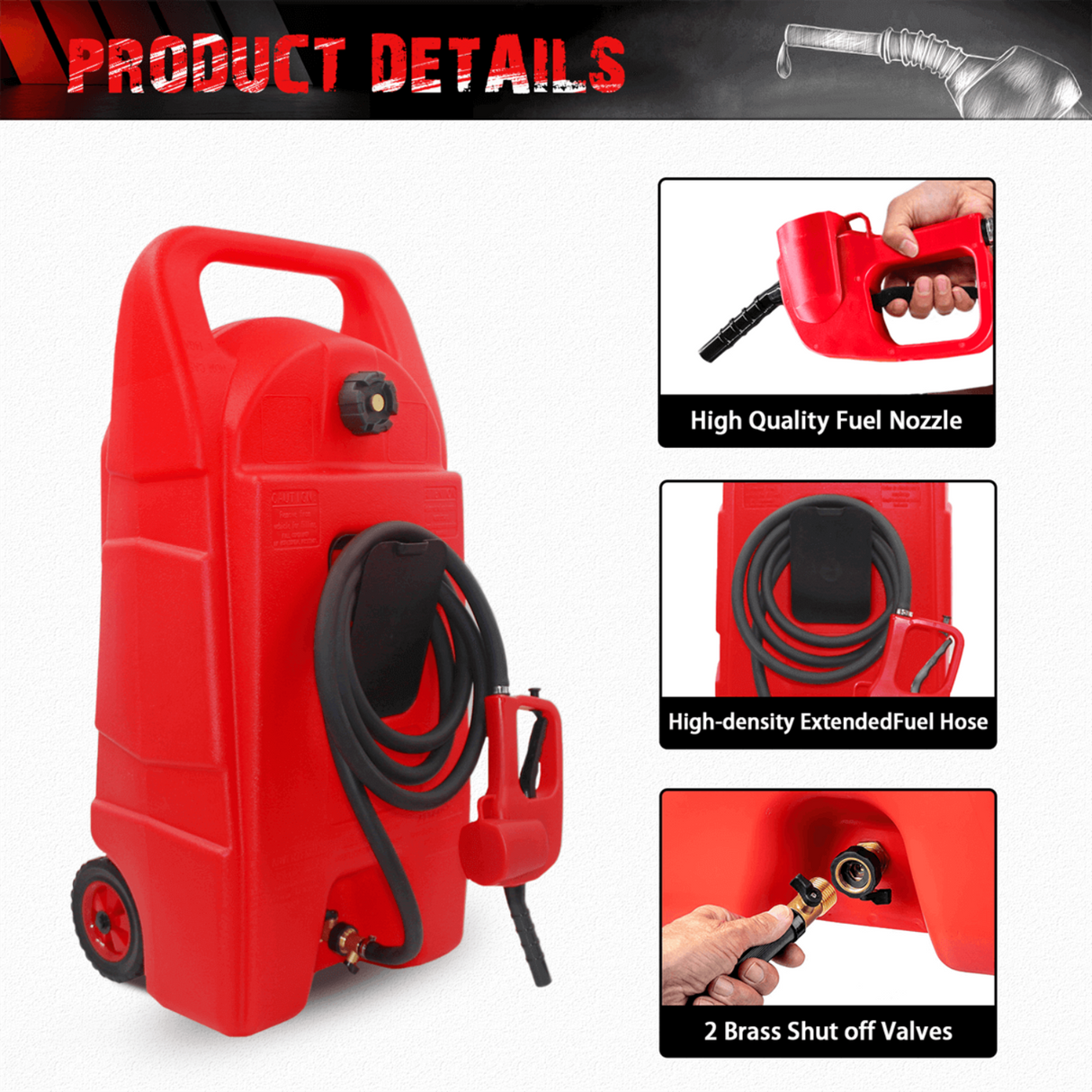 Fuel Caddy 25 Gallon, Portable Fuel Storage Tank