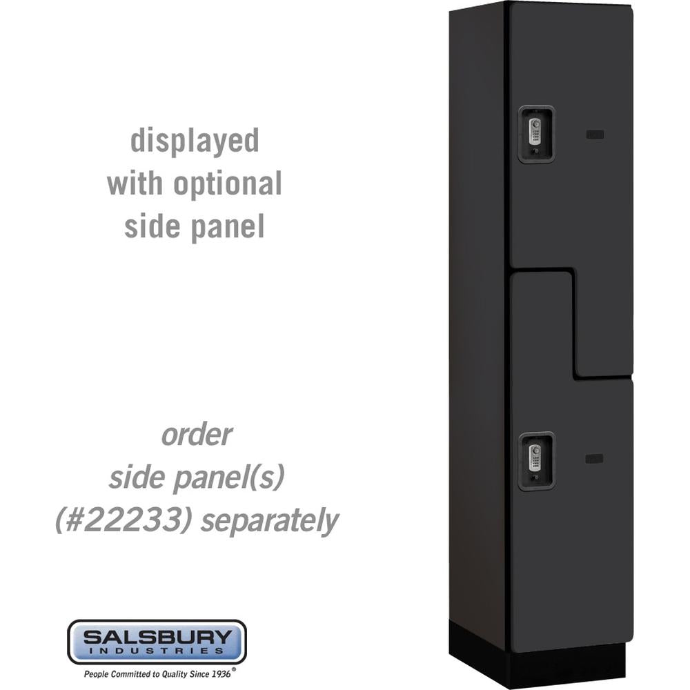 15" Wide Double Tier 'S' Style Designer Wood Locker - 1 Wide - 6 Feet High - 18" Deep by Salsbury