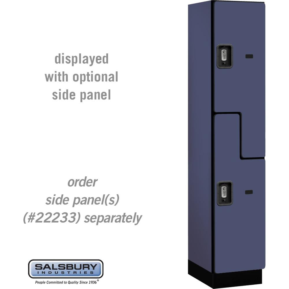 15" Wide Double Tier 'S' Style Designer Wood Locker - 1 Wide - 6 Feet High - 18" Deep by Salsbury