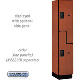 15" Wide Double Tier 'S' Style Designer Wood Locker - 1 Wide - 6 Feet High - 18" Deep by Salsbury