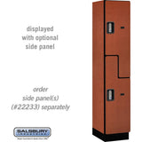 15" Wide Double Tier 'S' Style Designer Wood Locker - 1 Wide - 6 Feet High - 18" Deep by Salsbury