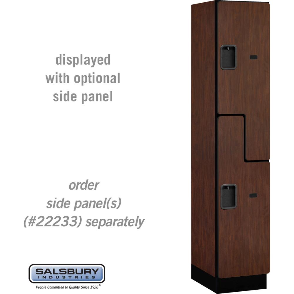 15" Wide Double Tier 'S' Style Designer Wood Locker - 1 Wide - 6 Feet High - 18" Deep by Salsbury