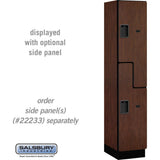 15" Wide Double Tier 'S' Style Designer Wood Locker - 1 Wide - 6 Feet High - 18" Deep by Salsbury