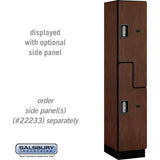 15" Wide Double Tier 'S' Style Designer Wood Locker - 1 Wide - 6 Feet High - 18" Deep by Salsbury