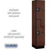 15" Wide Double Tier 'S' Style Designer Wood Locker - 1 Wide - 6 Feet High - 18" Deep by Salsbury