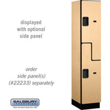 15" Wide Double Tier 'S' Style Designer Wood Locker - 1 Wide - 6 Feet High - 18" Deep by Salsbury