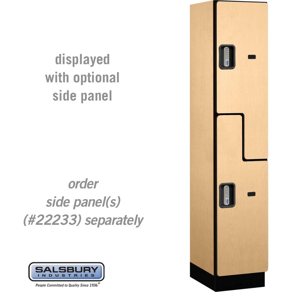 15" Wide Double Tier 'S' Style Designer Wood Locker - 1 Wide - 6 Feet High - 18" Deep by Salsbury