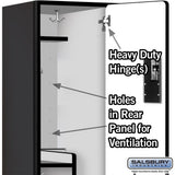 15" Wide Double Tier 'S' Style Designer Wood Locker - 1 Wide - 6 Feet High - 18" Deep by Salsbury
