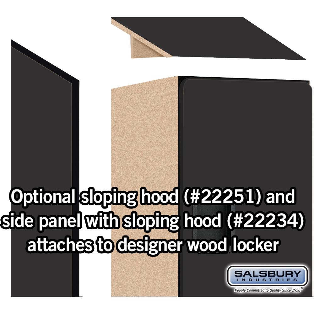 15" Wide Double Tier 'S' Style Designer Wood Locker - 1 Wide - 6 Feet High - 18" Deep by Salsbury