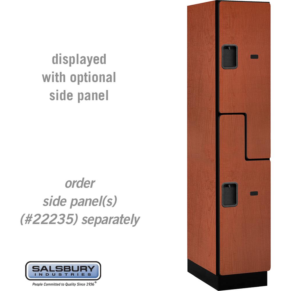 15" Wide Double Tier 'S' Style Designer Wood Locker - 1 Wide - 6 Feet High - 21" Deep by Salsbury