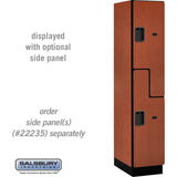15" Wide Double Tier 'S' Style Designer Wood Locker - 1 Wide - 6 Feet High - 21" Deep by Salsbury