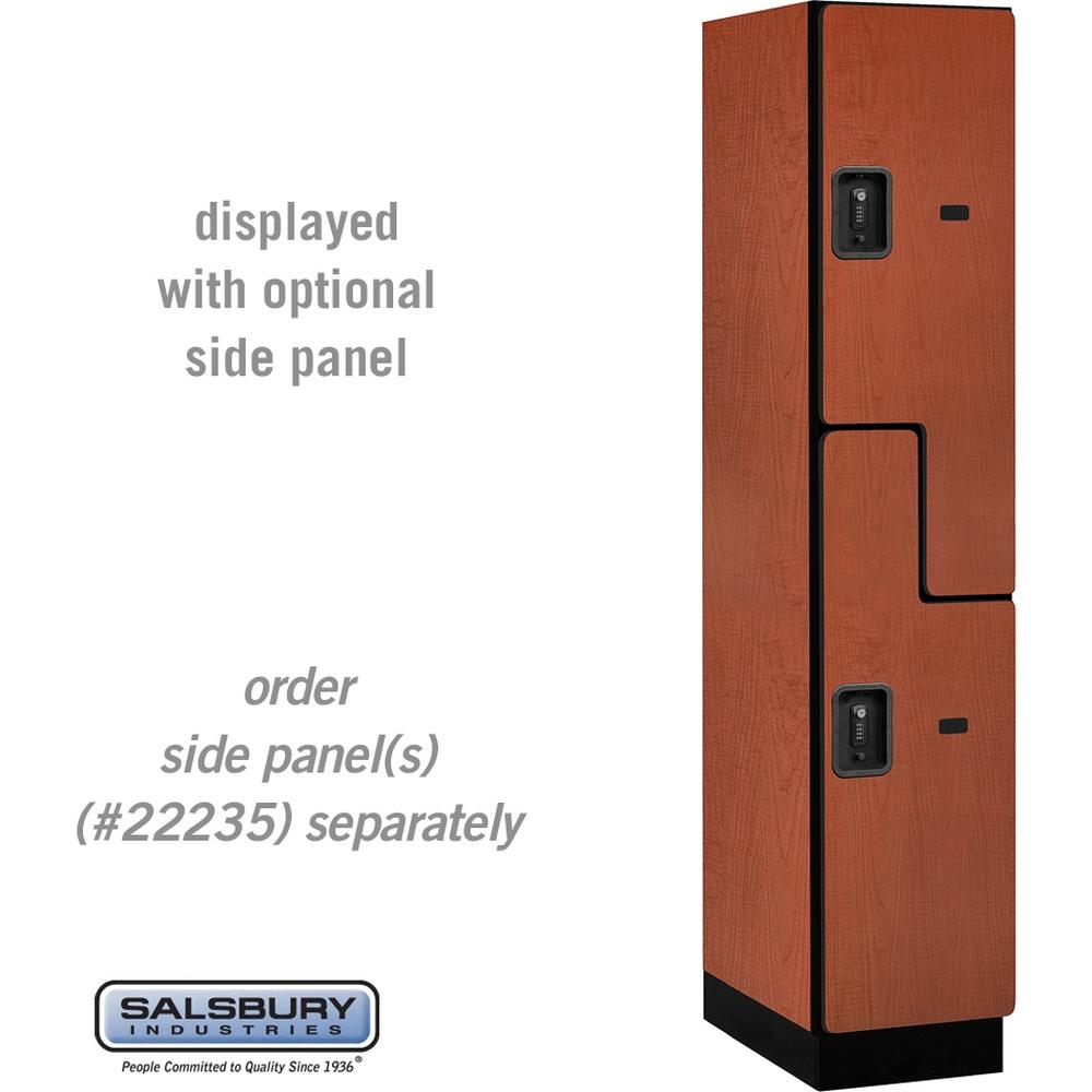15" Wide Double Tier 'S' Style Designer Wood Locker - 1 Wide - 6 Feet High - 21" Deep by Salsbury