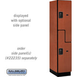 15" Wide Double Tier 'S' Style Designer Wood Locker - 1 Wide - 6 Feet High - 21" Deep by Salsbury