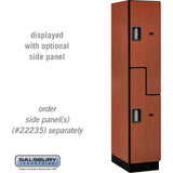 15" Wide Double Tier 'S' Style Designer Wood Locker - 1 Wide - 6 Feet High - 21" Deep by Salsbury