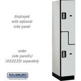 15" Wide Double Tier 'S' Style Designer Wood Locker - 1 Wide - 6 Feet High - 21" Deep by Salsbury