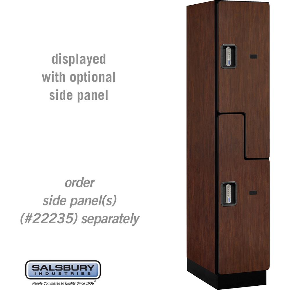 15" Wide Double Tier 'S' Style Designer Wood Locker - 1 Wide - 6 Feet High - 21" Deep by Salsbury