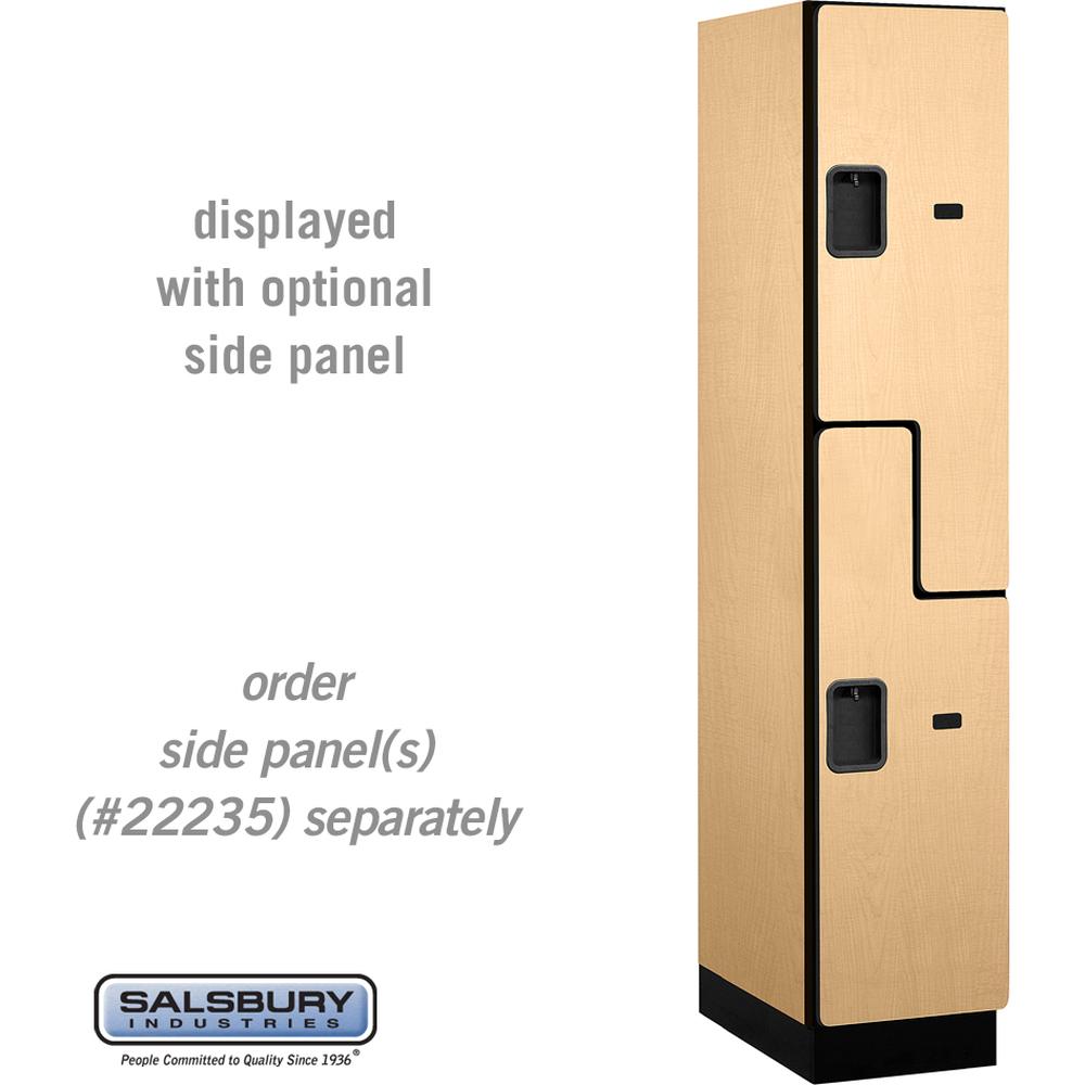 15" Wide Double Tier 'S' Style Designer Wood Locker - 1 Wide - 6 Feet High - 21" Deep by Salsbury