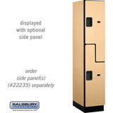 15" Wide Double Tier 'S' Style Designer Wood Locker - 1 Wide - 6 Feet High - 21" Deep by Salsbury
