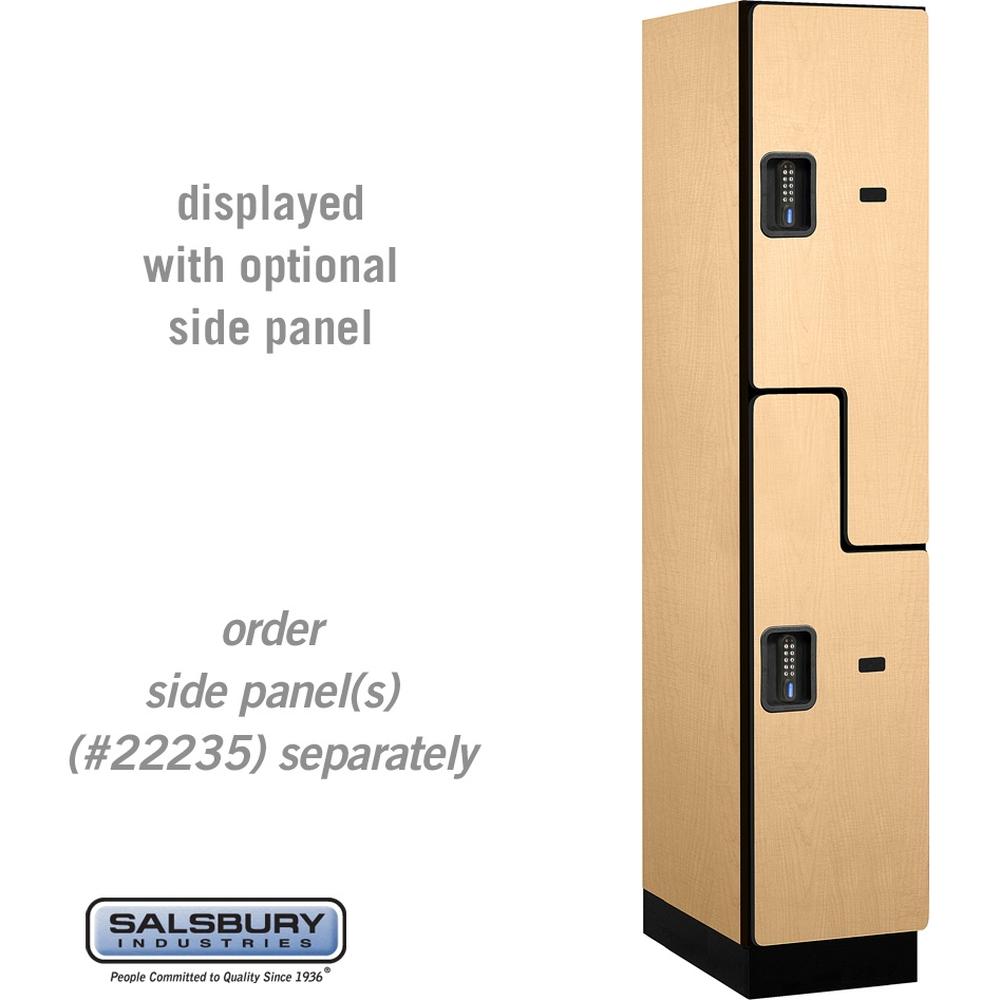 15" Wide Double Tier 'S' Style Designer Wood Locker - 1 Wide - 6 Feet High - 21" Deep by Salsbury