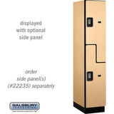 15" Wide Double Tier 'S' Style Designer Wood Locker - 1 Wide - 6 Feet High - 21" Deep by Salsbury