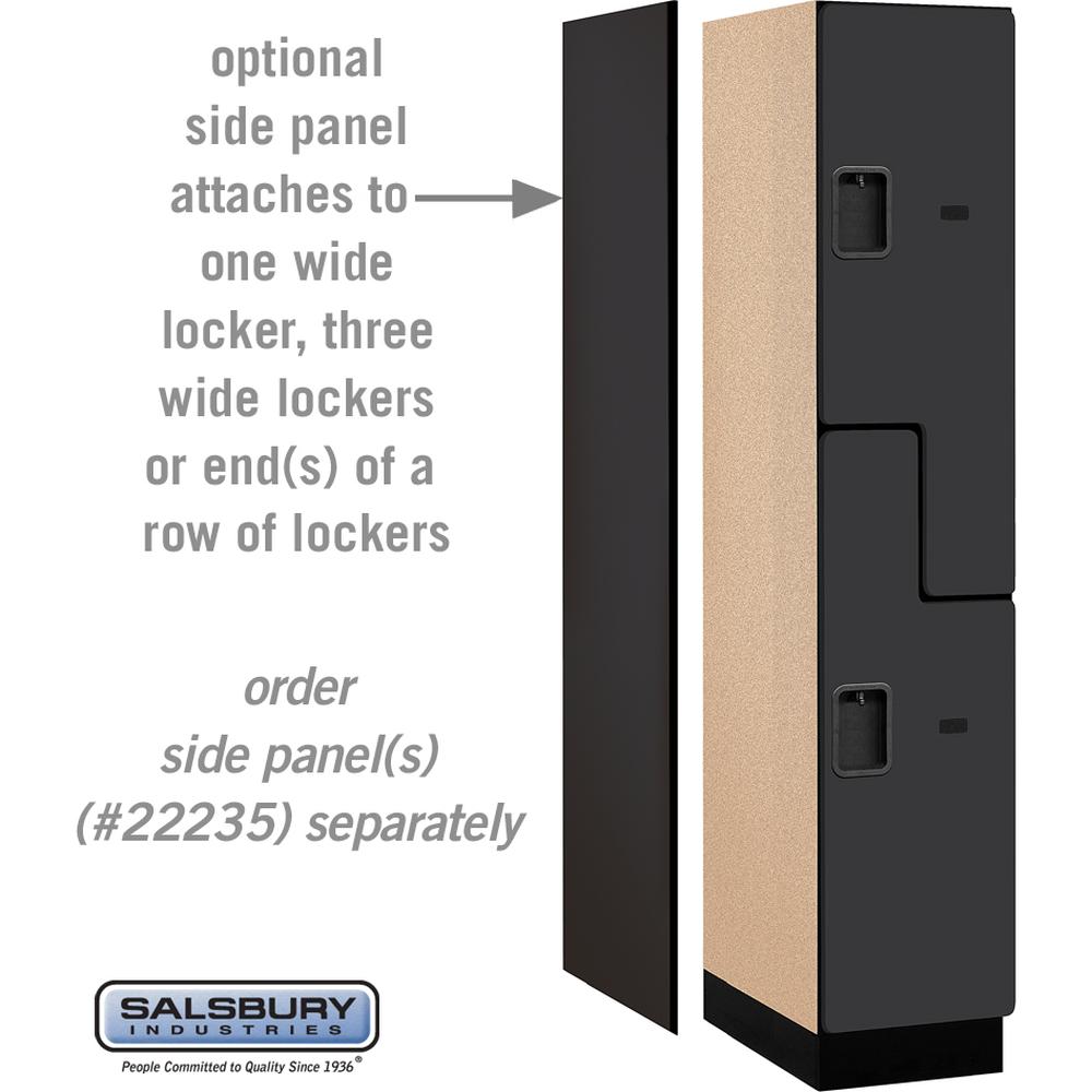 15" Wide Double Tier 'S' Style Designer Wood Locker - 1 Wide - 6 Feet High - 21" Deep by Salsbury