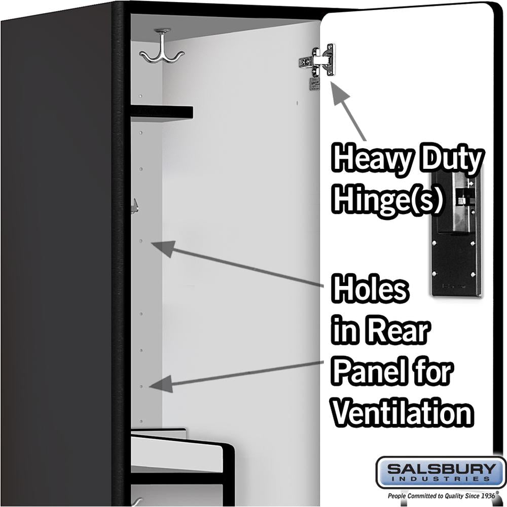 15" Wide Double Tier 'S' Style Designer Wood Locker - 1 Wide - 6 Feet High - 21" Deep by Salsbury