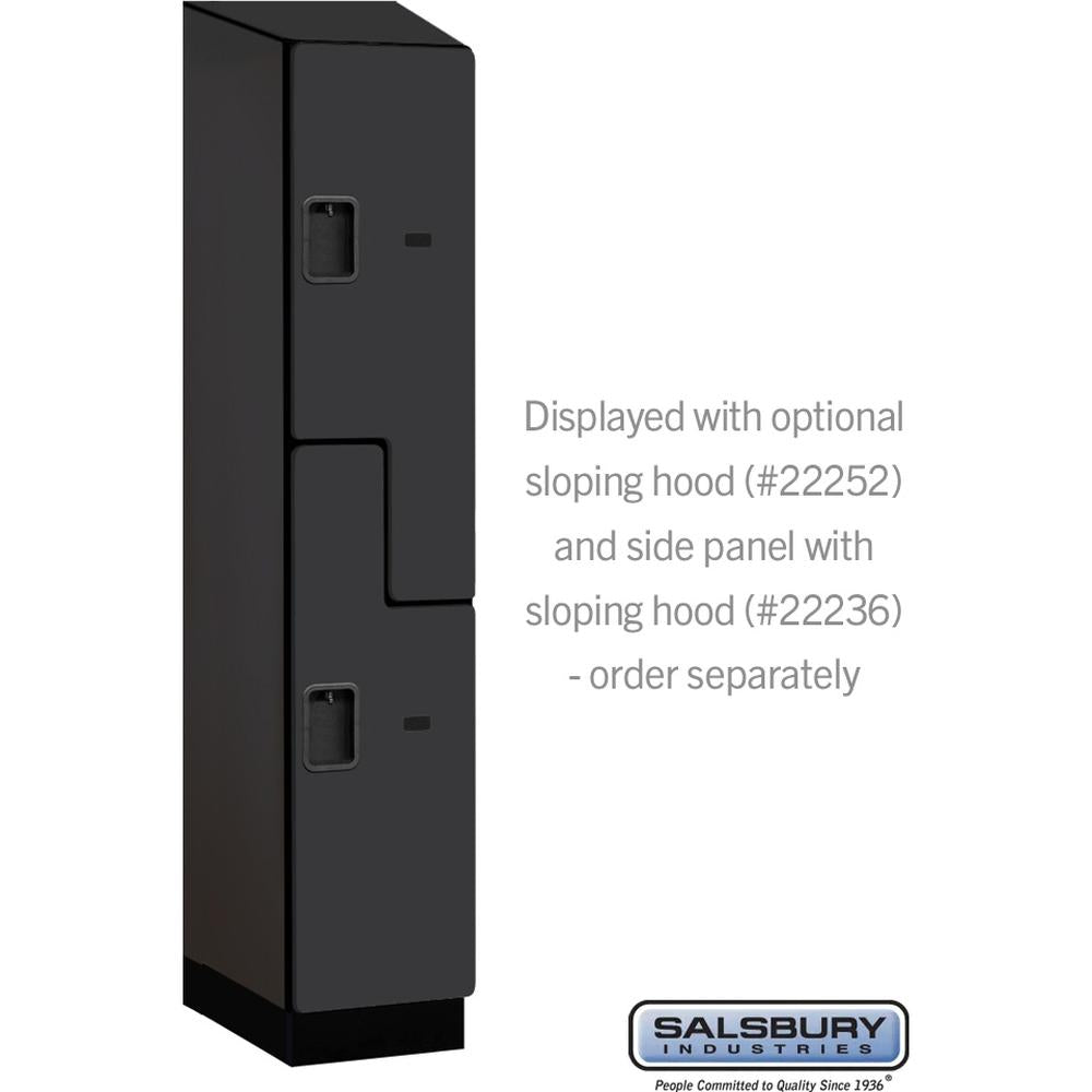 15" Wide Double Tier 'S' Style Designer Wood Locker - 1 Wide - 6 Feet High - 21" Deep by Salsbury