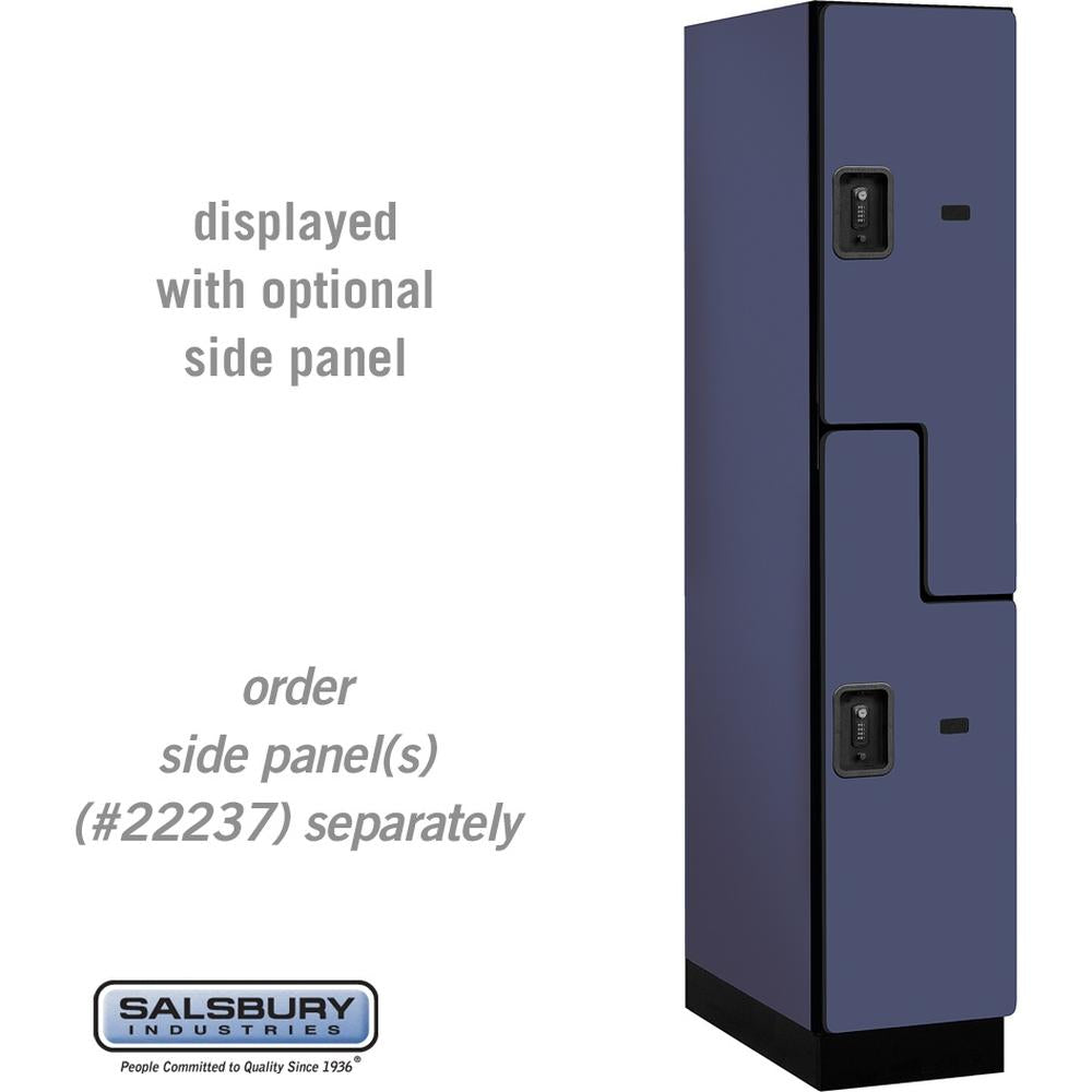 15" Wide Double Tier 'S' Style Designer Wood Locker - 1 Wide - 6 Feet High - 24" Deep by Salsbury